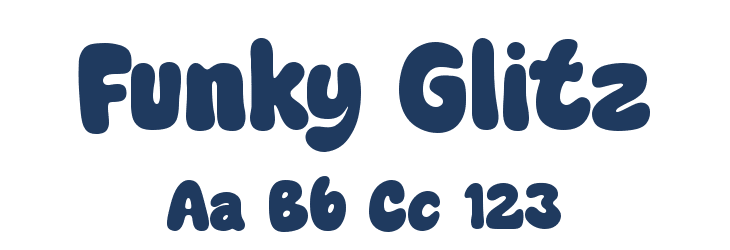 Funky Glitz Font Preview