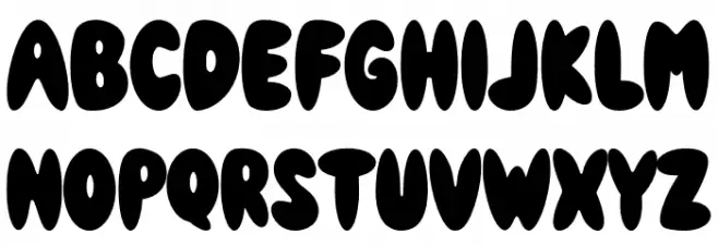 Funky Groovy Font UPPERCASE