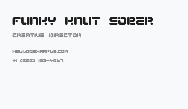 Funky Knut Sober Business Card