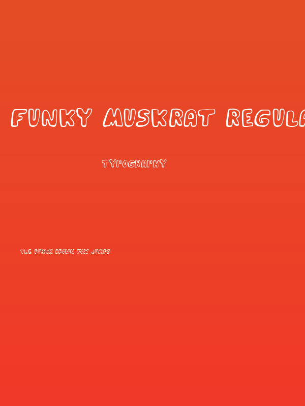 Funky Muskrat Regular Poster