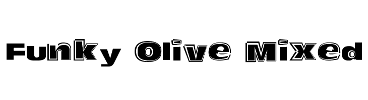Funky Olive Mixed  les polices de caractères gratuit tlcharger