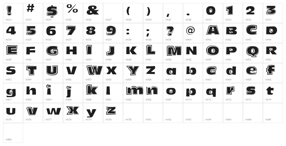 Funky Olive Mixed Character Map