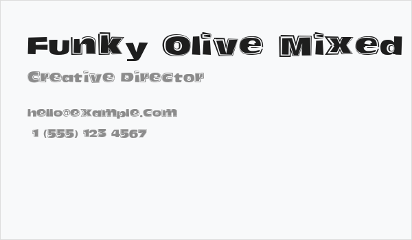 Funky Olive Mixed Business Card