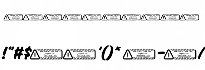 Funky PERSONAL USE ONLY! Font OTHER CHARS