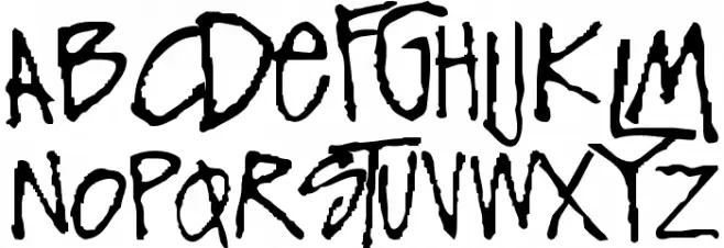 Funky Regular Schriftart Groß