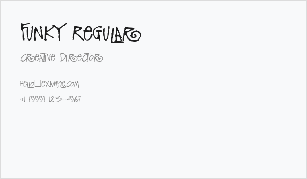 Funky Regular Business Card