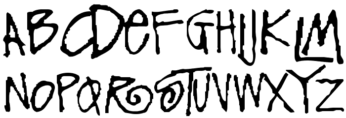 Funky Regular Font LOWERCASE