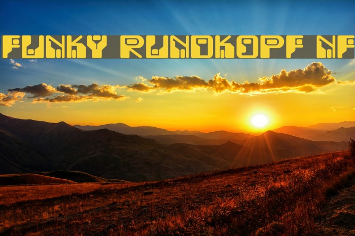 Funky Rundkopf NF Font examples