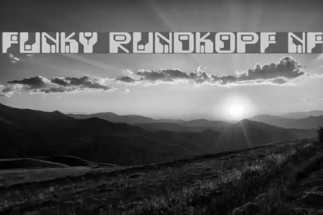 Funky Rundkopf NF Schriftart examples