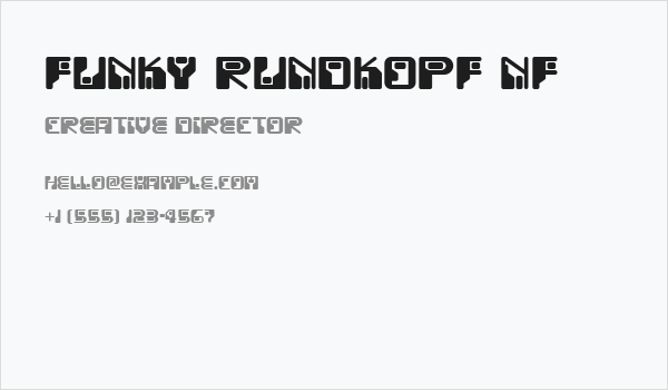 Funky Rundkopf NF Business Card
