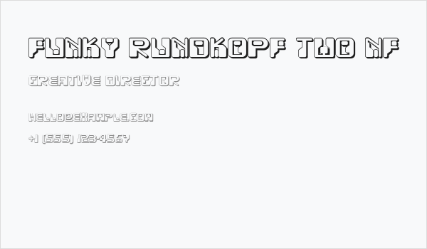 Funky Rundkopf Two NF Business Card