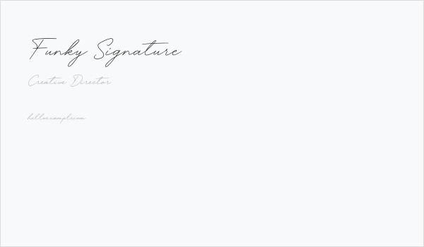 Funky Signature Business Card