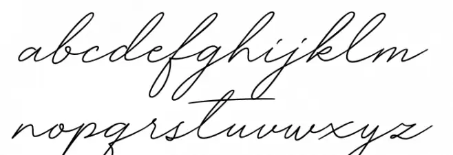 Funky Signature Font Litere mici