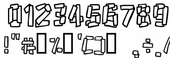 Funky Stoneage Font OTHER CHARS