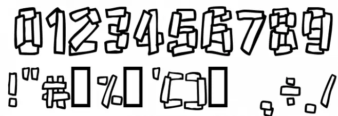 Funky Stoneage Font OTHER CHARS