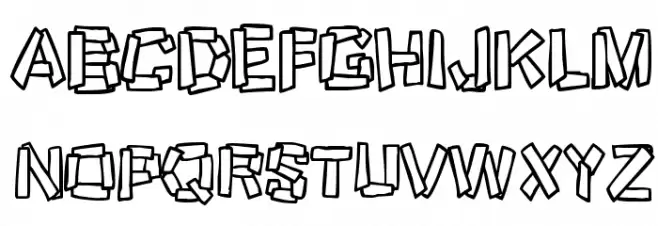 Funky Stoneage Schriftart Groß