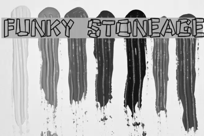 Funky Stoneage Font examples