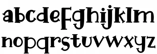 Funky Tiger Font Litere mici