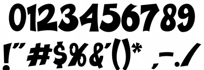 FunkyDream-Regular Font OTHER CHARS