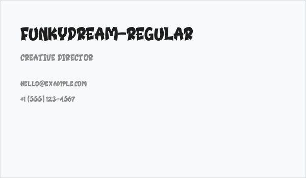 FunkyDream-Regular Business Card
