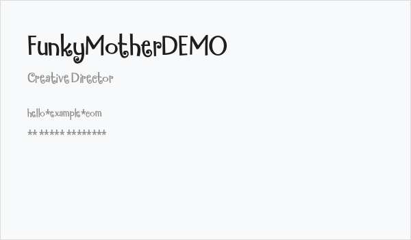 FunkyMotherDEMO Business Card