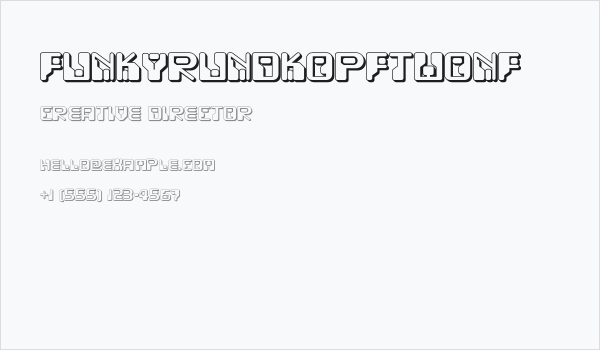 FunkyRundkopfTwoNF Business Card