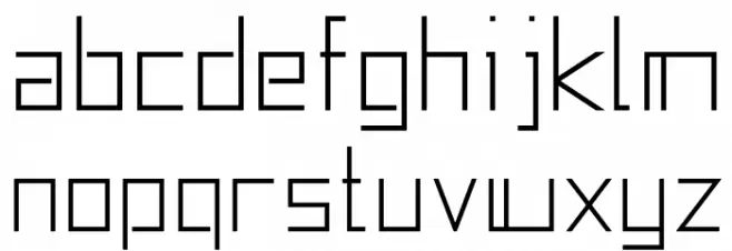 FunkySquareBlocks Schriftart Kleinbuchstaben