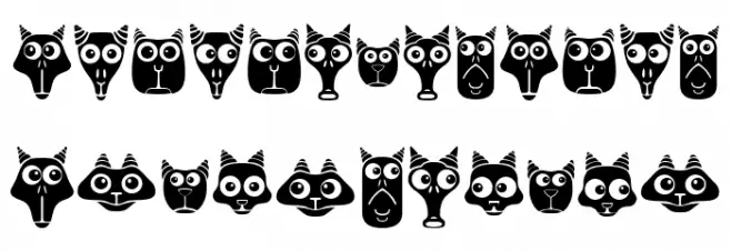 Funny Aliens Regular Font Litere mici