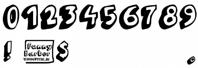 Funny Barber Font OTHER CHARS