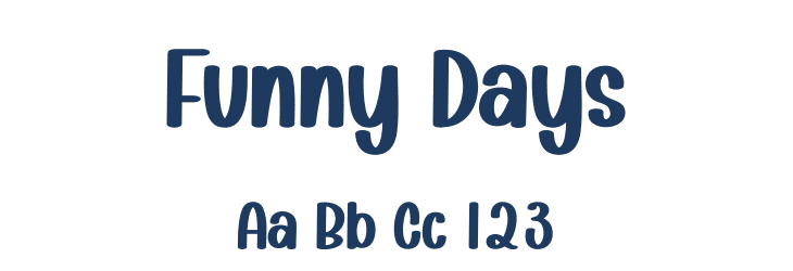 Funny Days Font Preview