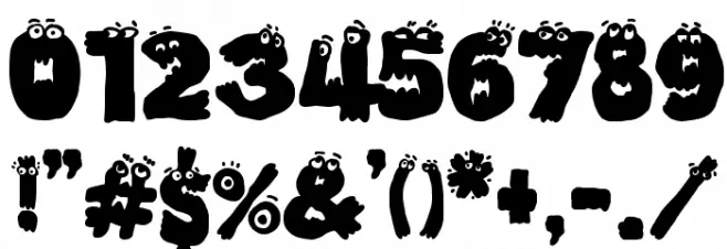 Funny Death Font OTHER CHARS