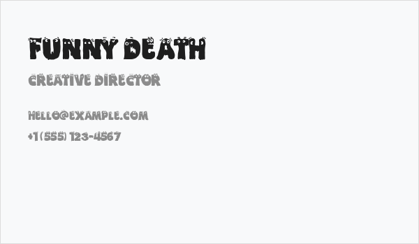 Funny Death Business Card