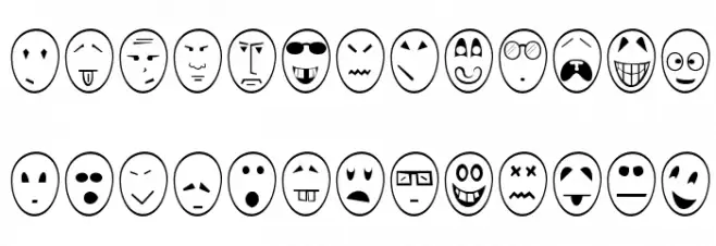 Funny Face Шрифта ВЕРХНИЙ