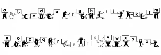 Funny Letters Шрифта ВЕРХНИЙ