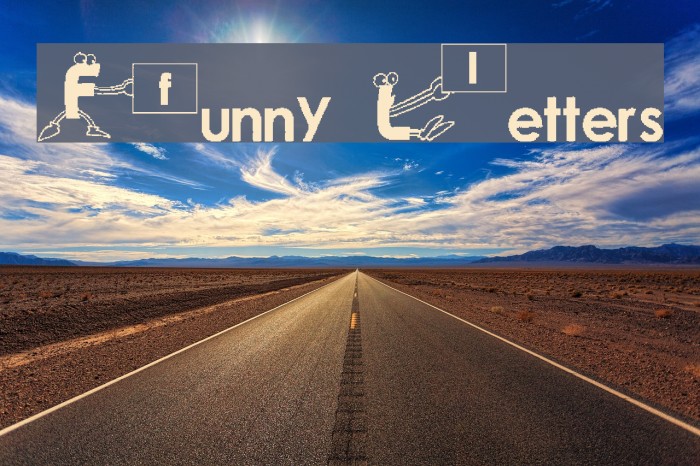 Funny Letters Fonte examples