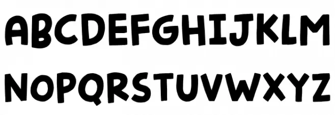 Funny Note DEMO Regular Caratteri MAIUSCOLE