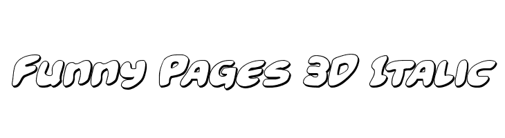 Funny Pages 3D Italic  baixar fontes gratis