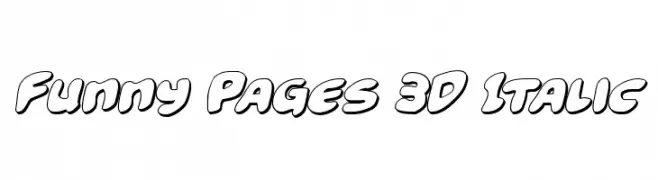 Funny Pages 3D Italic  لخطوط تنزيل