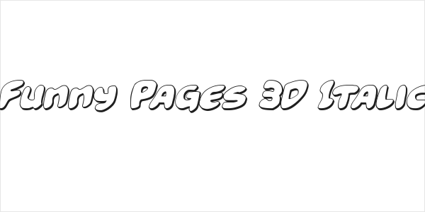 Funny Pages 3D Italic Logo