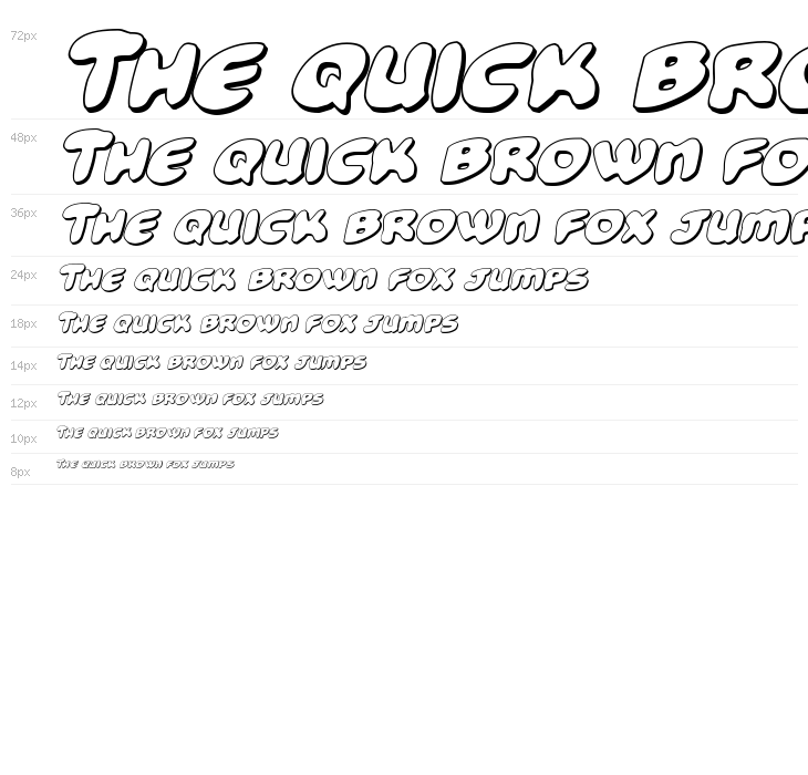 Funny Pages 3D Italic Waterfall