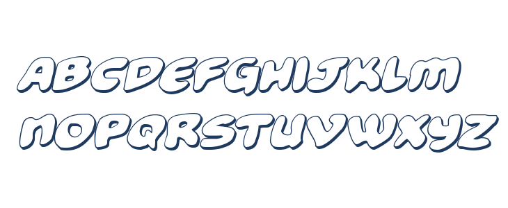 Funny Pages 3D Italic Lowercase