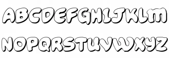 Funny Pages 3D Schriftart Groß