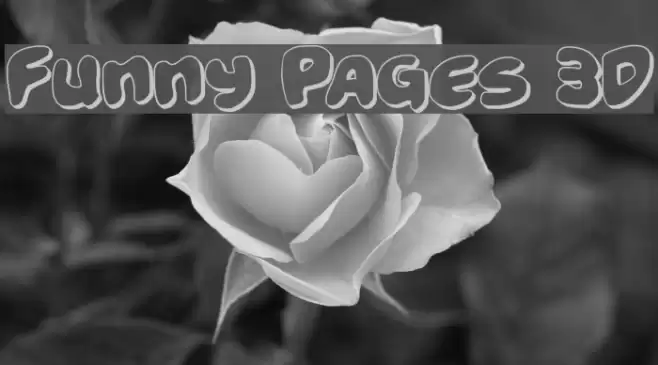 Funny Pages 3D Font examples