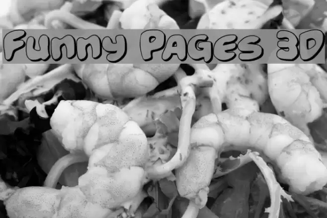 Funny Pages 3D Font examples