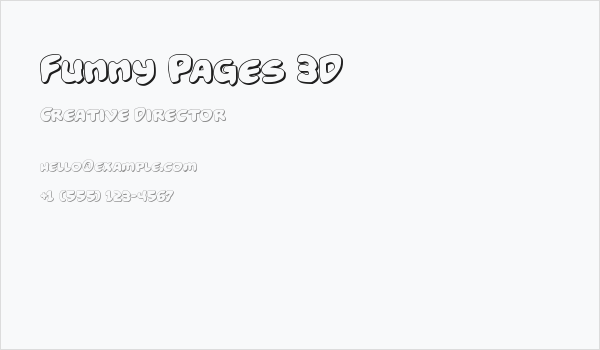 Funny Pages 3D Business Card