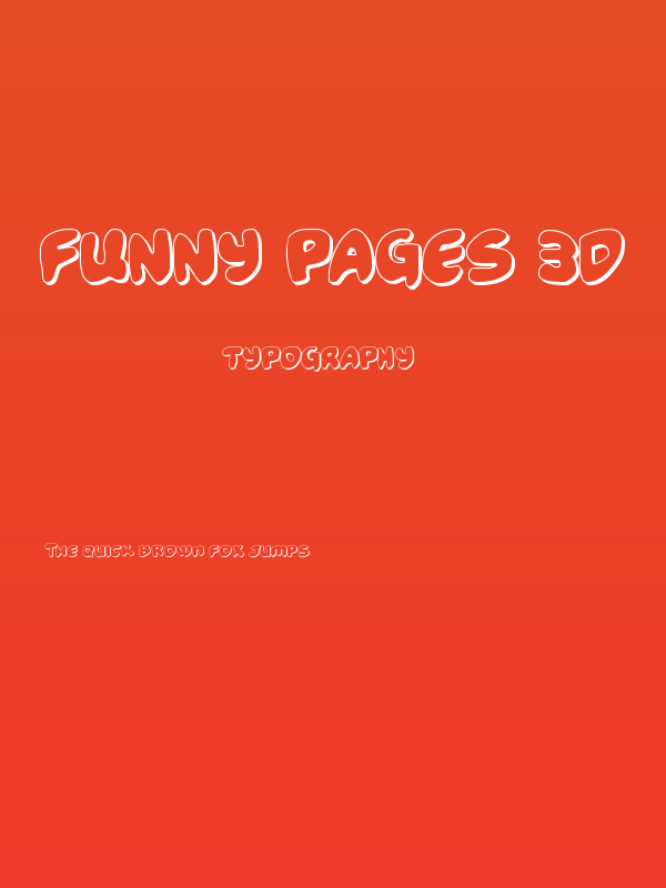 Funny Pages 3D Poster