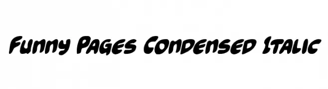 Funny Pages Condensed Italic  Fuentes Gratis Descargar