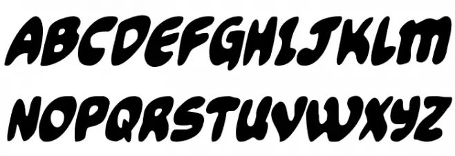 Funny Pages Condensed Italic Schriftart Groß