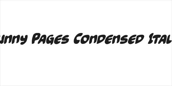 Funny Pages Condensed Italic Logo