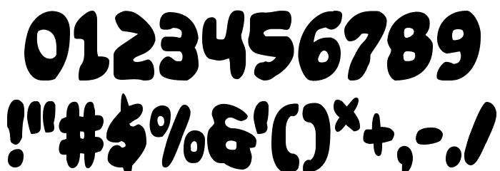 Funny Pages Condensed Font OTHER CHARS